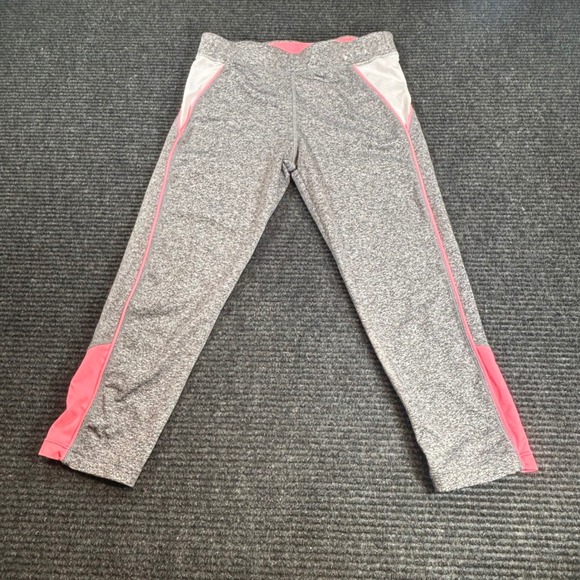 Mayoral Pants - Mayoral Womens Gray Heather Pink Colorblock Athletic Leggings Space Dye Pants